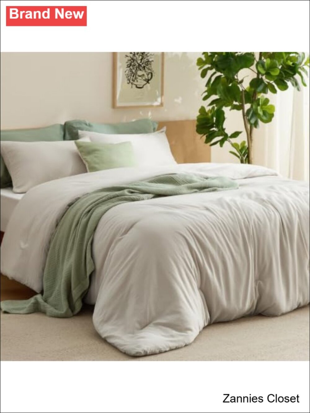 ✨Bedsure Queen Comforter Set 3Pc Prewashed Soft Bedding Set - Picture 3 of 6